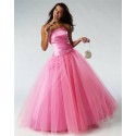 růžové plesové společenské šaty L-XL