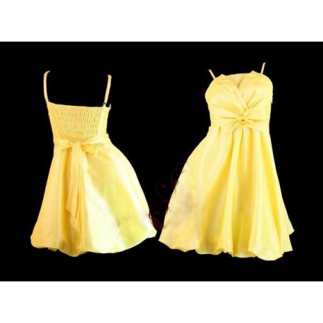 krátké žluté společenské šaty L-XL SKLADEM