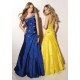 maturitní šaty Mandy 34 modré a žluté