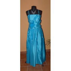 Sofia modré společenské dlouhé šaty M-L