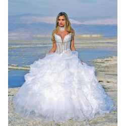 extra luxusní bílé svatební šaty Claudia M-L