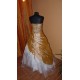 svatební plesové šaty Mediana bílá + champagne