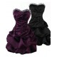 Sofia koktejlky krátké společenské šaty - fialové, černé