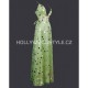 Sofia dlouhé puntíkaté společenské šaty - zelené, bílé 