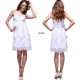 krátké bílé společenské šaty Dafné M