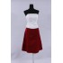 krátké červeno-bílé společenské šaty L
