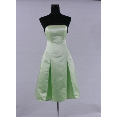 krátké zelené saténové společenské šaty S