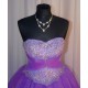 luxusní plesové společenské fialové šaty Arial S-M včetně bolerka
