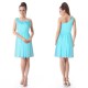 světle modré asymetrické společenské šaty Erika L