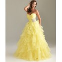 luxusní žluté plesové společenské šaty Mandy S-M