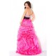 luxusní plesové růžové společenské šaty ve předu krátké XS-S