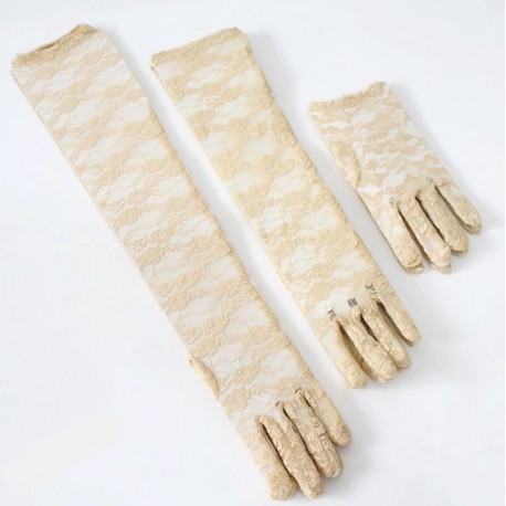 krajkové svatební rukavičky - výběr barev a délek