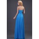 luxusní jednoduché světle modré společenské šaty Silva M-L 