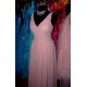 luxusní starorůžové plesové společenské šaty Rosé XL-XXL