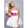 krátké společenské šaty růžovo-bílé Victoria - barvu možno navolit