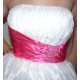 krátké společenské šaty růžovo-bílé Victoria - barvu možno navolit