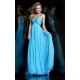 luxusní světle modré společenské plesové šaty na maturitní ples Lorey S-M