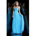 luxusní světle modré společenské plesové šaty na maturitní ples Lorey S-M