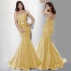 luxusní žluté plesové společenské šaty mořská panna Mandy XS-M