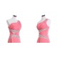 melounové růžové plesové společenské šaty Tory
