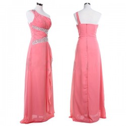 melounové růžové plesové společenské šaty Tory S-M