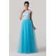 luxusní světle modré plesové šaty tylové Penelopé XS-S