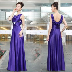 luxusní fialové plesové společenské dlouhé šaty Silvia