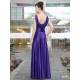 luxusní fialové plesové společenské dlouhé šaty Silvia S