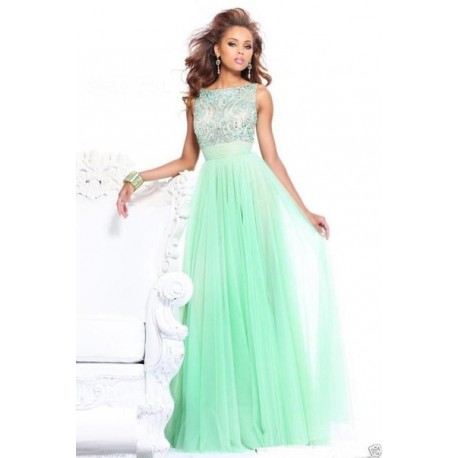 luxusní tyrkysové zelené plesové šaty na maturitní ples Paolina S