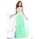 luxusní tyrkysové zelené plesové šaty na maturitní ples Paolina S