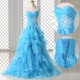 luxusní modré plesové společenské šaty Mandy M-L