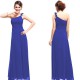 luxusní dlouhé společenské tmavě modré šaty Luna S 