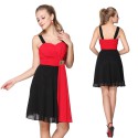 krátké červeno-černé společenské šaty Donna XL