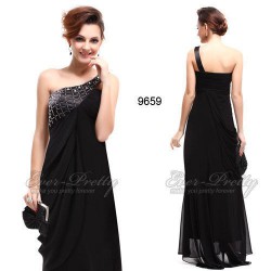 elegantní dlouhé černé společenské šaty Morena M