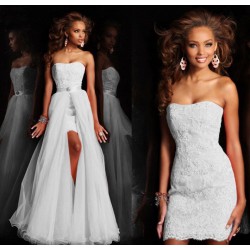 extravagantní svatební šaty Merista s odepínací sukní S-M
