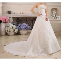 krémové svatební šaty pro baculky Sandra XXL-3XL