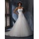 luxusní svatební šaty tylové bílé Lerona XS-S