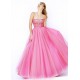luxusní princeznovské plesové šaty na maturitní ples růžové Filia XS-S