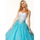 luxusní modré plesové šaty na maturitní ples Victoria XS-S