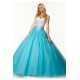 luxusní modré plesové šaty na maturitní ples Victoria XS-S