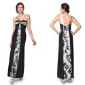 černo-bílé dlouhé letní společenské šaty Donna M