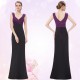 jednoduché černo-fialové elegantní společenské šaty Birne 3XL-4XL