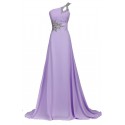 dlouhé světle fialové antické společenské plesové šaty na jedno rameno Donna  XXL-XXXL