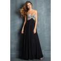 luxusní černé plesové šaty s krajkou Erica M-L