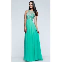 luxusní  zelené plesové šaty na maturitní ples Veronica XXS