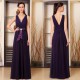 luxusní dlouhé fialové společenské šaty Suzan S