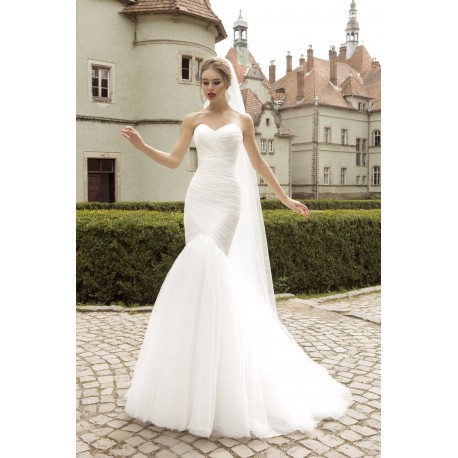 úzké bílé svatební šaty Bianca XS-S