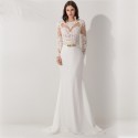 úplné sexy bílé svatební šaty s krajkou a rukávy Dionisa S