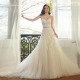 luxusní champagne svatební šaty se snížením pasem Samantha XS-S