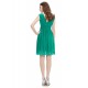 krátké zelené jednoduché společenské šaty M-L